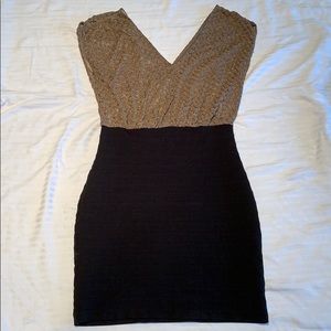 Black and gold Express Dress